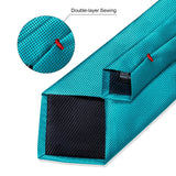 Funki Buys | Neckties | Men's Formal 3pcs Silk Teal Tie Set