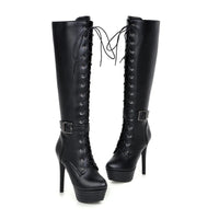 Funki Buys | Boot | Women's Knee-High Stiletto Boots | Chic Super High