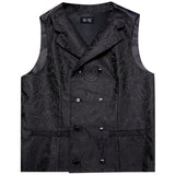 Funki Buys | Vests | Men's 4 Pcs Gold Silk Paisley Tie Vest Set