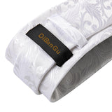 Funki Buys | Neckties | Men's Formal 3pcs White Silver Gray Tie Set