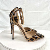 Funki Buys | Shoes | Women's Patent Leopard Stiletto Sandals