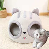 Funki Buys | Pet Beds | Cat Bed | Cute Cat Head Kitten Hut Bed