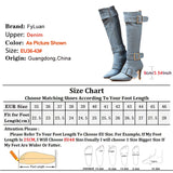 Funki Buys | Boots | Women's Denim Buckle Strap Stiletto Boots
