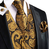 Funki Buys | Vests | Men's 4 Pcs Premiem Gold Tie Vest Set