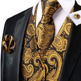 Funki Buys | Vests | Men's 4 Pcs Premiem Gold Tie Vest Set