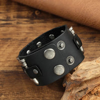 Funki Buys | Bracelets | Unisex Leather Gothic Wristband