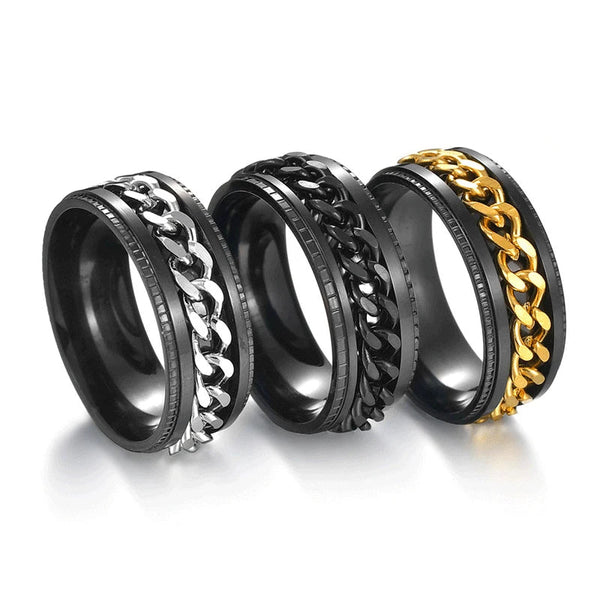 Funki Buys | Rings | Men's Moveable Ring | Titanium Steel Ring