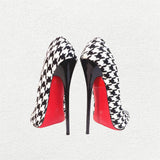 Funki Buys | Shoes | Women's Custom Houndstooth Super High Heels