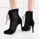 Funki Buys | Boots | Women's Mesh Stiletto Latin Dance Boots