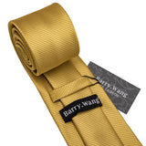 Funki Buys | Neckties | Men's 3pcs Silk Gold Premium Tie Set