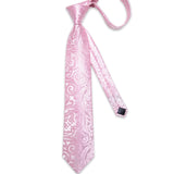 Funki Buys | Neckties | Men's Formal 3pcs Pink Tie Set