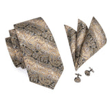 Funki Buys | Neckties | Men's 5 Pcs Floral Bronze Tie Set