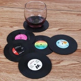 Funki Buys | Coasters | Vinyl Retro Record Coasters 6 Pcs Set