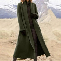 Funki Buys | Jackets | Women's Long Woolen Cardigan Coat