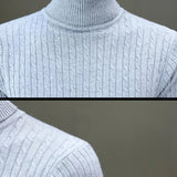 Funki Buys | Sweaters | Men's High Neck Sweater | Knitted Mock Neck Pullover