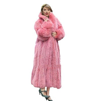 Funki Buys | Jackets | Women's Pink Faux Fur Mid-length Coat