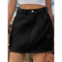Funki Buys | Skirts | Women's Short Denim Skirt with Pockets