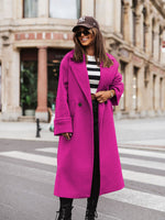 Funki Buys | Jackets | Women's Long Suit Collar Woolen Overcoat