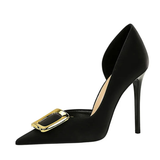 Funki Buys | Shoes | Women's Square Buckle Cut Out Pumps