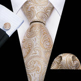 Funki Buys | Neckties | Men's 3pcs Floral Jacquard Tie Set