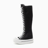 Funki Buys | Boots | Women's Knee High Platform Canvas Boots
