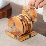 Funki Buys | Coasters | Stylish Pine Wood Resin Drink Coasters