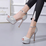 Funki Buys | Shoes | Women's Platform High Heel Wedding Shoe Sandals