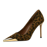 Funki Buys | Shoes | Women's Leopard Print Stilettos Metal Heel