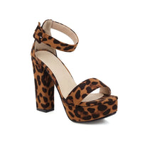 Funki Buys | Shoes | Women's High Leopard Print Platform Sandals