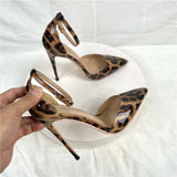 Funki Buys | Shoes | Women's Patent Leopard Stiletto Sandals