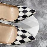 Funki Buys | Shoes | Women's Black and White Checkered Stilettos