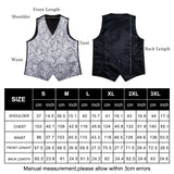 Funki Buys | Vests | Men's Luxury 4 Pcs Silver Vest Tie Set