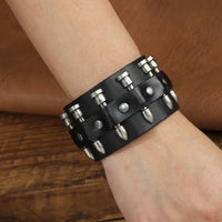 Funki Buys | Bracelets | Unisex Leather Gothic Wristband