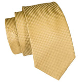 Funki Buys | Neckties | Men's Formal 3pcs Gold Tie Set