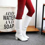 Funki Buys | Boots | Women's Knee High Block Heeled Boots