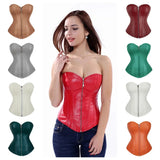 Funki Buys | Lingerie | Women's Faux Leather Zip Up Corset