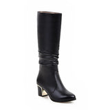 Funki Buys | Boots | Women's Knee High Block Heeled Boots
