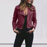 Funki Buys | Jackets | Women's Diagonal Zipper Short Jacket