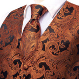 Funki Buys | Vests | Men's 4 Pcs Formal Silk Tie Waistcoat Set