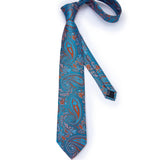Funki Buys | Neckties | Men's Stylish 3 Pcs Blue Floral Tie Set