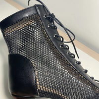 Funki Buys | Boots | Women's Mesh Peep Toe Stiletto Booties