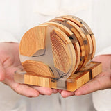 Funki Buys | Coasters | Stylish Pine Wood Resin Drink Coasters