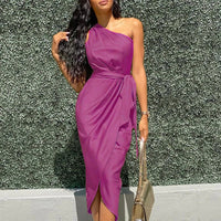 Funki Buys | Dresses | Women's Summer Satin Cocktail Dresses | Prom
