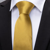 Funki Buys | Neckties | Men's 3pcs Silk Gold Premium Tie Set
