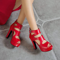 Funki Buys | Shoes | Women's Block Heeled Platform Sandals