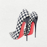Funki Buys | Shoes | Women's Custom Houndstooth Super High Heels