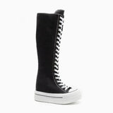 Funki Buys | Boots | Women's Knee High Platform Canvas Boots
