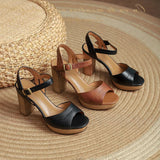 Funki Buys | Shoes | Women's Real Leather Chunky Summer Sandals