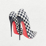 Funki Buys | Shoes | Women's Custom Houndstooth Super High Heels