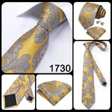 Funki Buys | Neckties | Men's Classic 3 Pcs Yellow Gold Tie Set